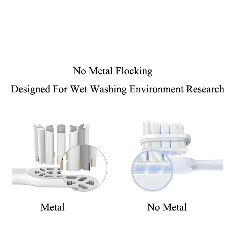 10PCS Replacement Brush Heads For Philips HX6930 HX6064 Sonic Electric Toothbrush Vacuum Soft DuPont Bristle Nozzles No Metal