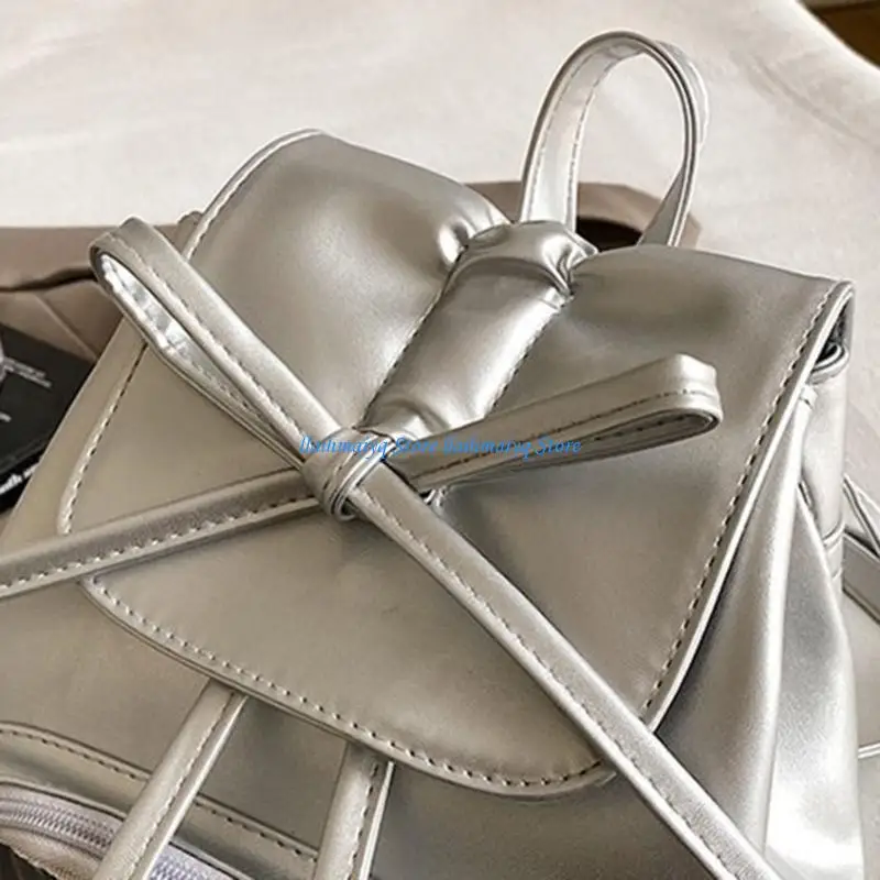 573B Clear Pocket Small Mochila estudiante Bowknot Itabag para mujeres Animes Pin pantalla