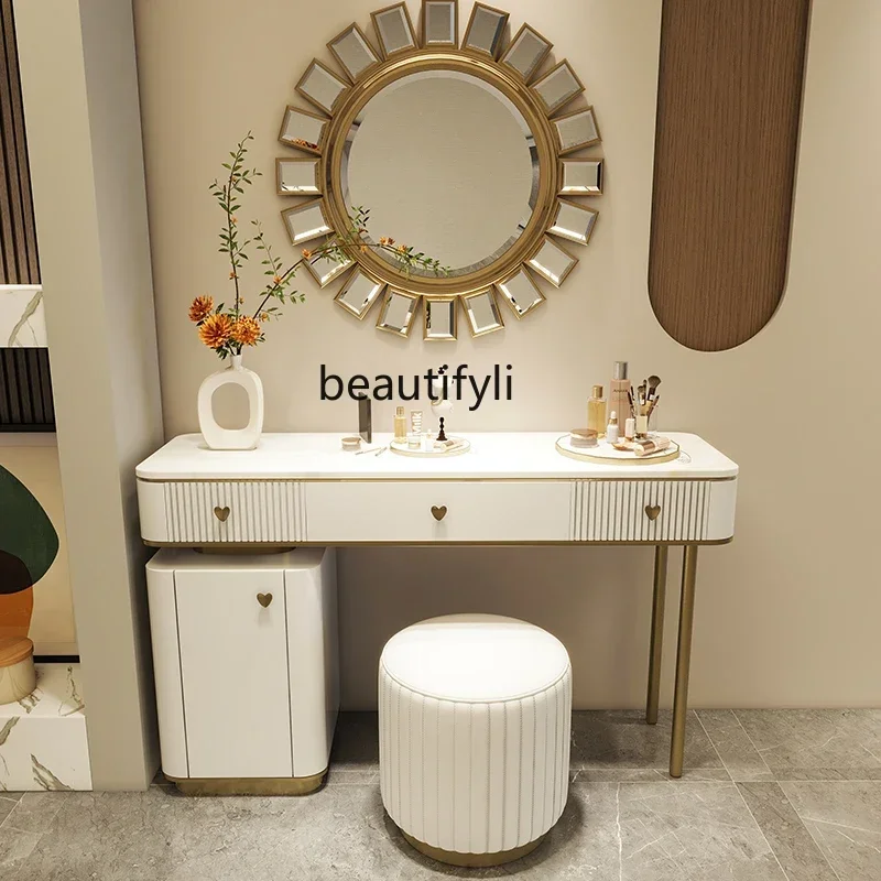 

FG10Light luxury rock slab dresser storage cabinet integrated small apartment bedroom modern simple makeup table