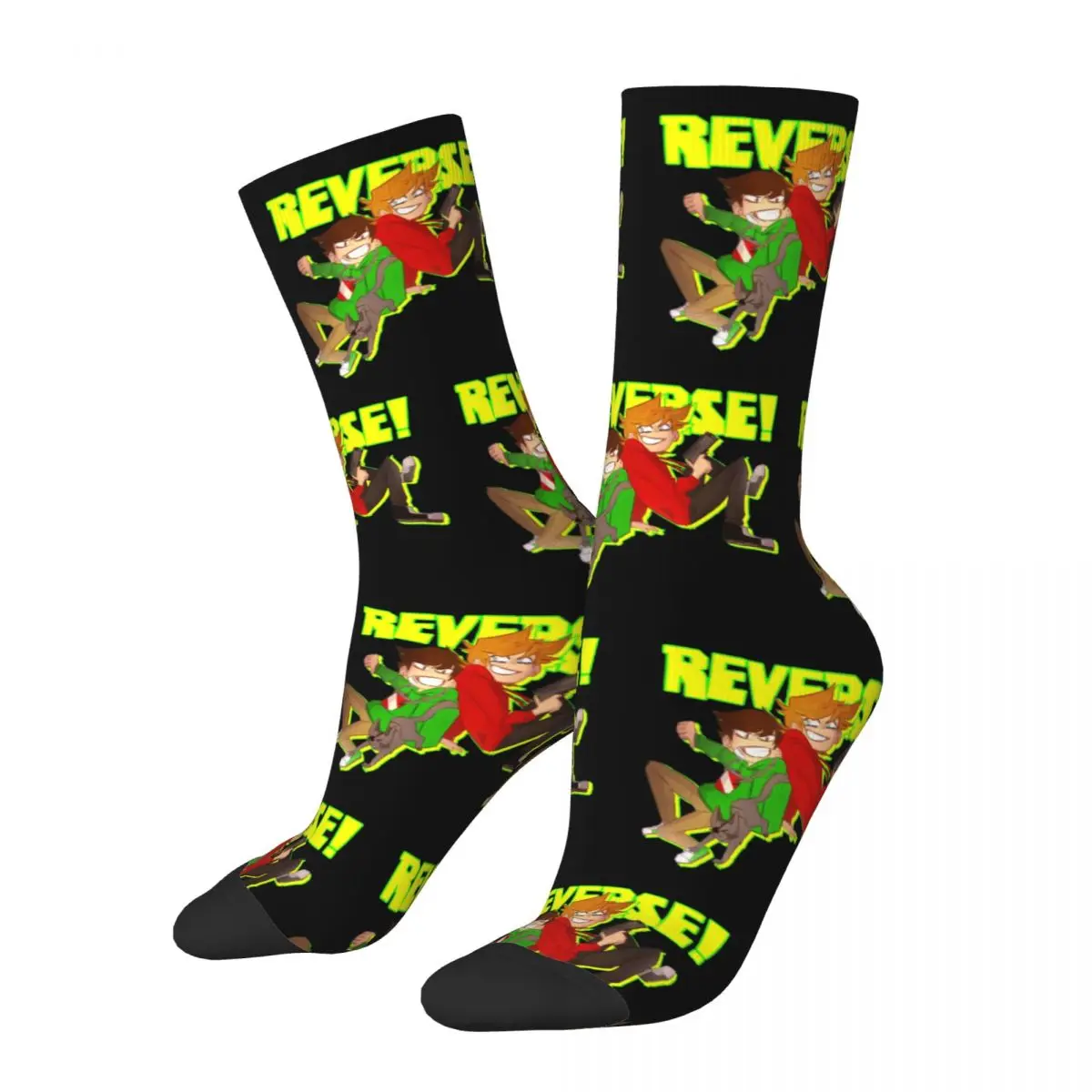 Men's Women's Eddsworld Reverse AU Funny Cartoon Socks Soft Fashion Socks Crazy Merch Middle Tube Stockings Small Gifts