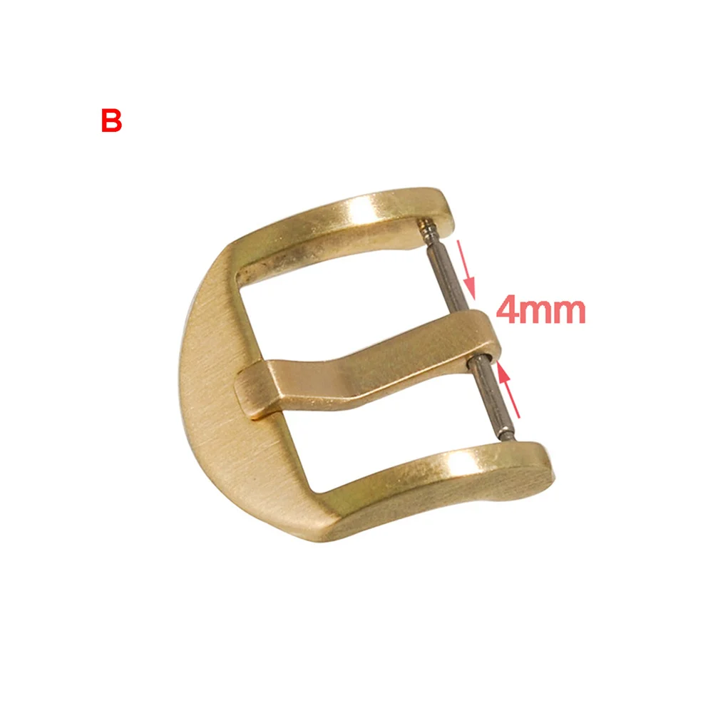 1pc Bronze Buckle 20mm 22mm Metal Brass Pin Buckle Leather Strap / Rubber Band Watch Accessories