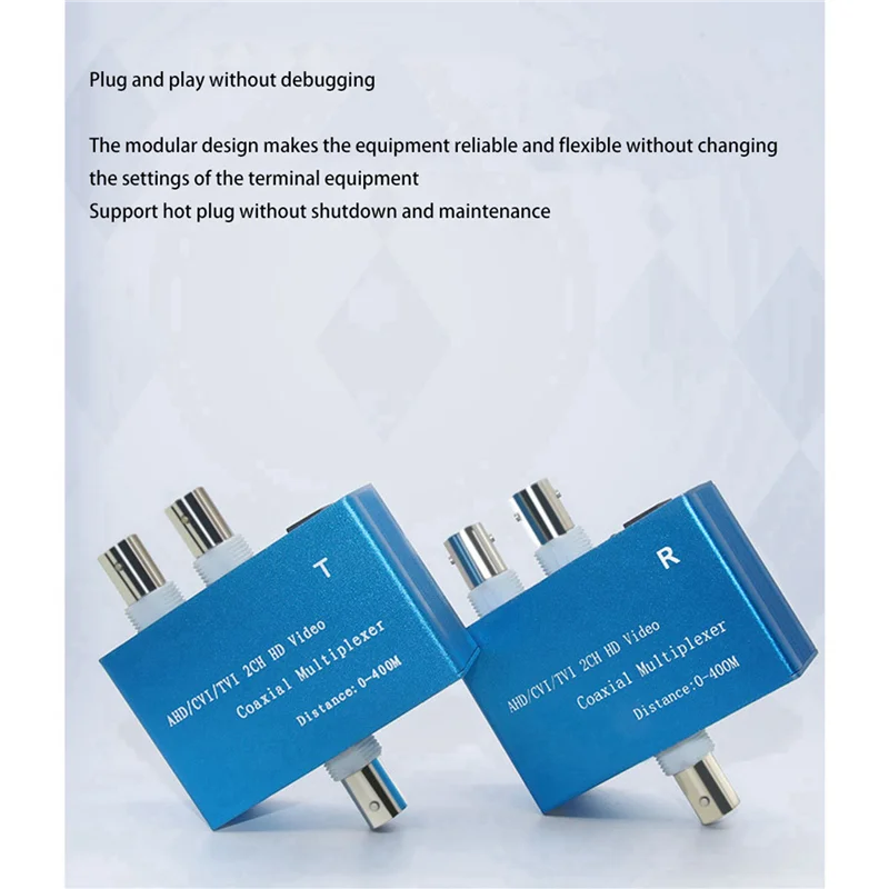 FULL-4X 1080P AHD/CVI/TVI / 2CH HD معدد فيديو محوري (فيديو 2 قناة فيديو في نقل كابل محوري واحد)