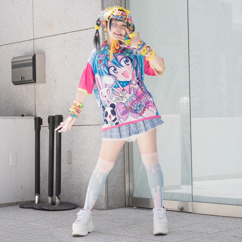 Summer Sweetness Anime Girl All Over Print Special T-shirt Y2k Fresh and Cute Girl Style Everyday Out Style Harajuku Style Top