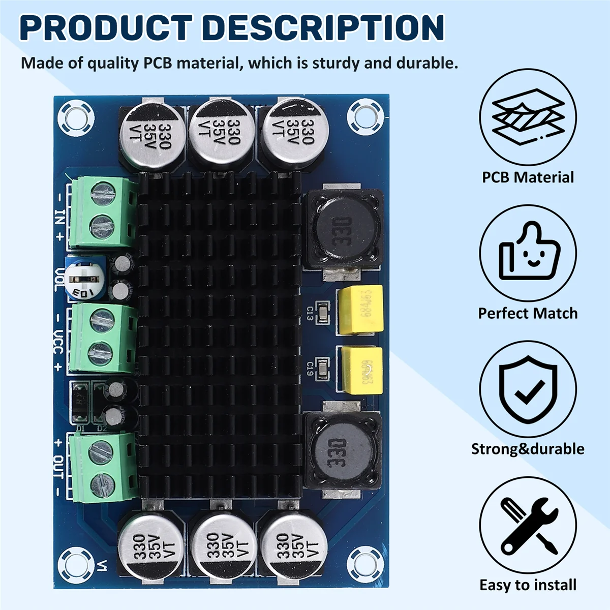 A51I DC 12V-24V TPA3116 D2 100W Mono Channel Scheda amplificatore di potenza audio digitale per auto