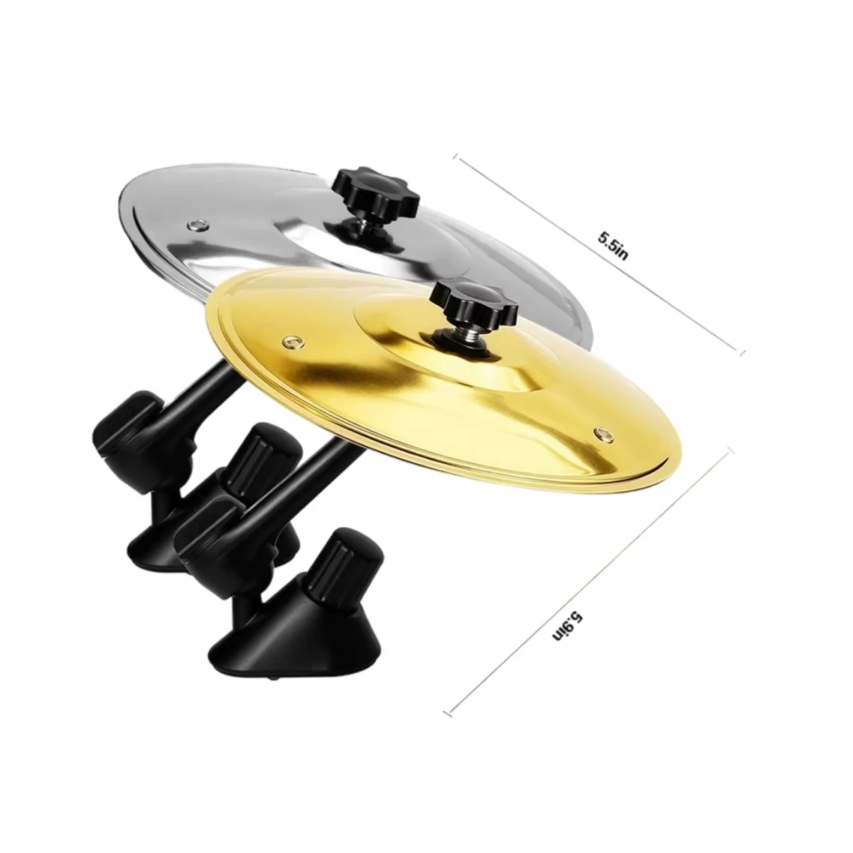 Miwayer Metal Car Air Vent Cymbal Drum 1/2/3PCS Set Fun Driving Musical Instrument Universal Fit for All Vehicles Music Lovers