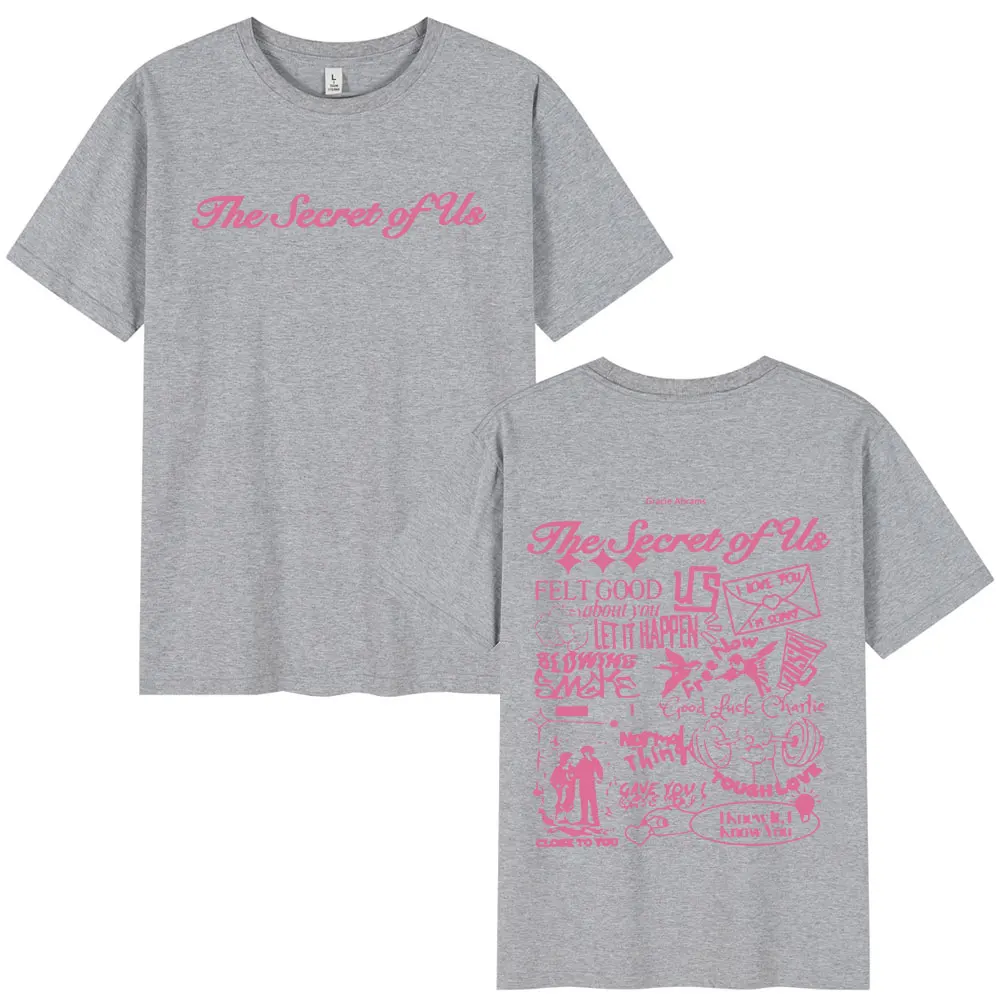 Gracie Abrams The Secret of Us T Shirt Men Women Cotton Casual Short Sleeves T-shirt Fashion Hip Hop Harajuku Oversized T-shirts image 5