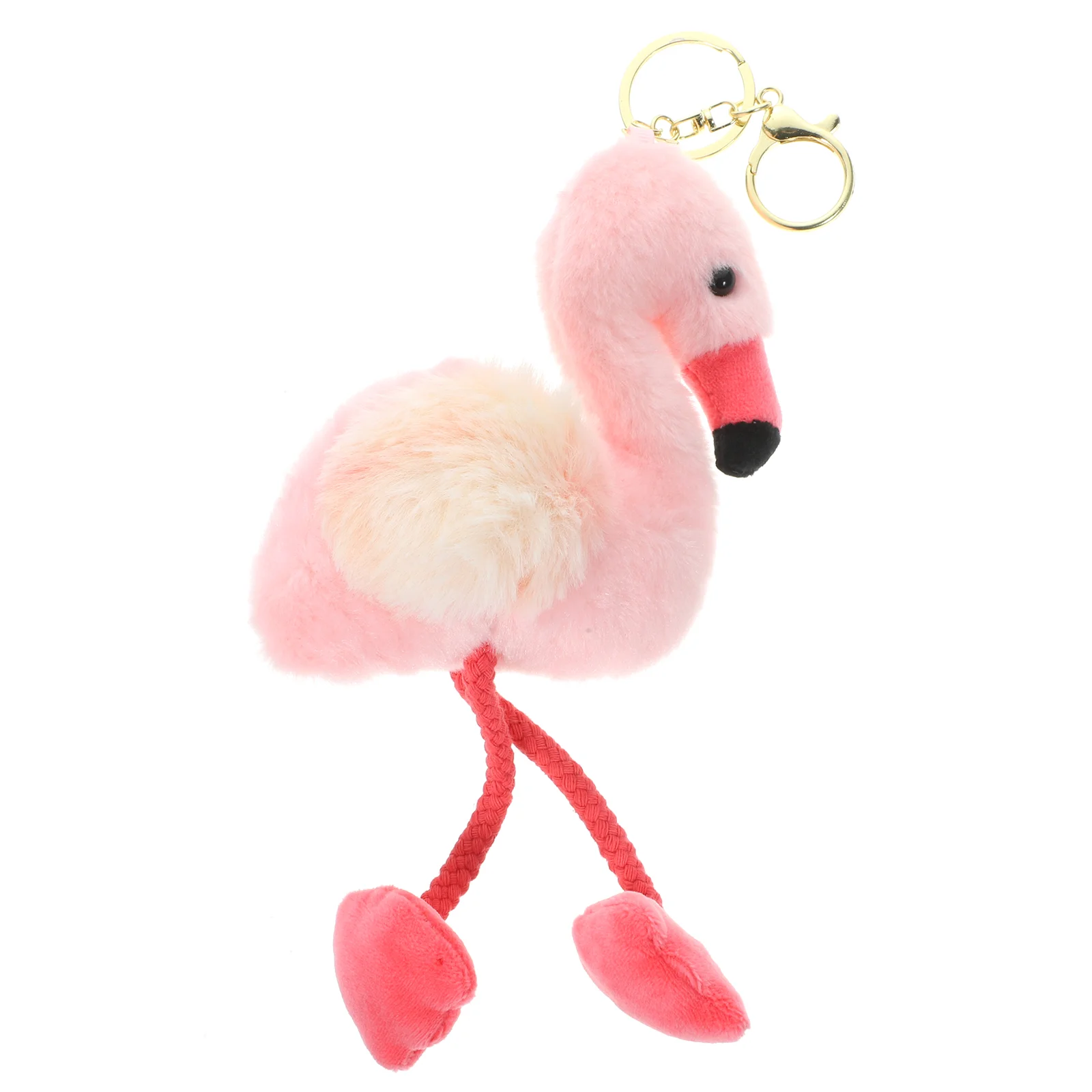 

Stuffed Animal Keychain Pendants Cute Flamingo Plush Bag Baby Toys Backpack Charms