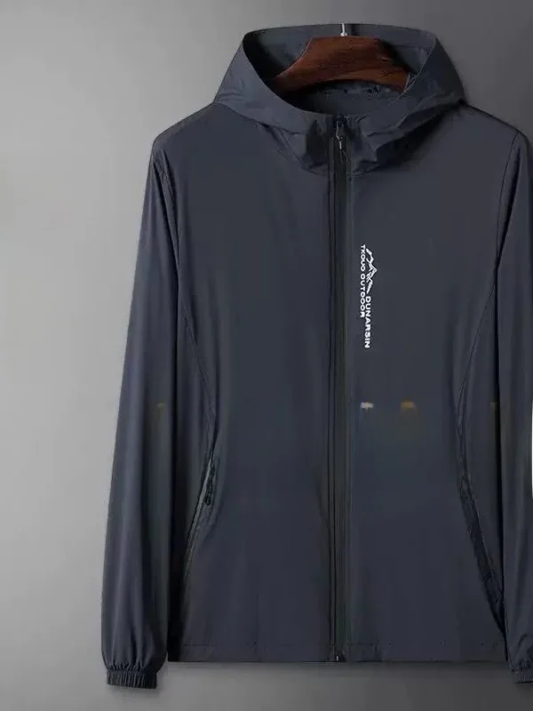 

Men's Summer Ice Silk Lightweight Casual Fishing Clothes Sun Protection Outerwear Breathable Quick Dry Polyester Fiber Zipped...