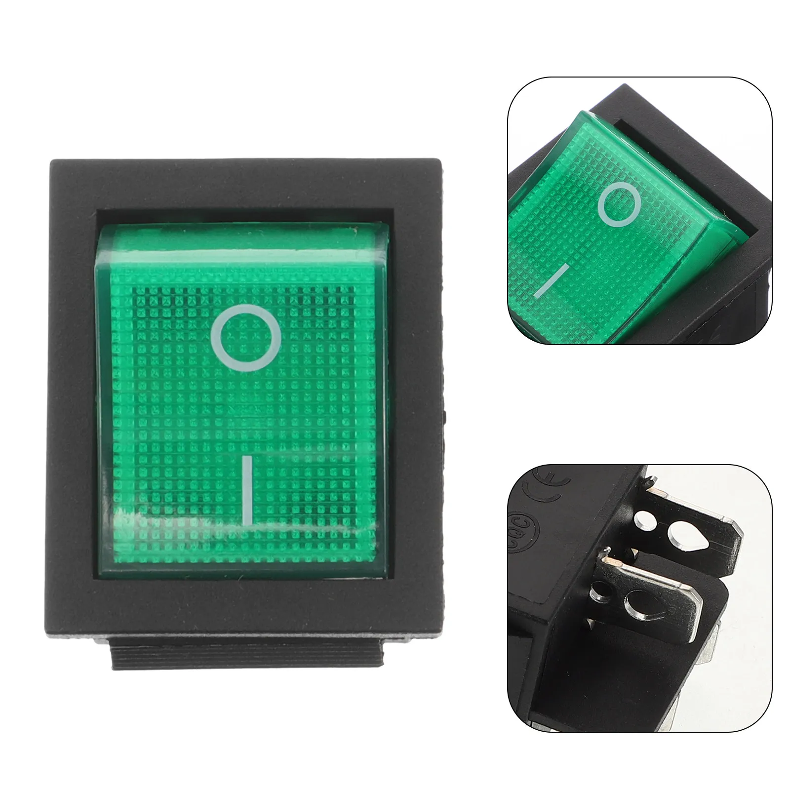 5Pcs Boat Shaped Rocker Switch High Power for Marine Rv Generator Start Stop on Off Switch Brake Light Replacement