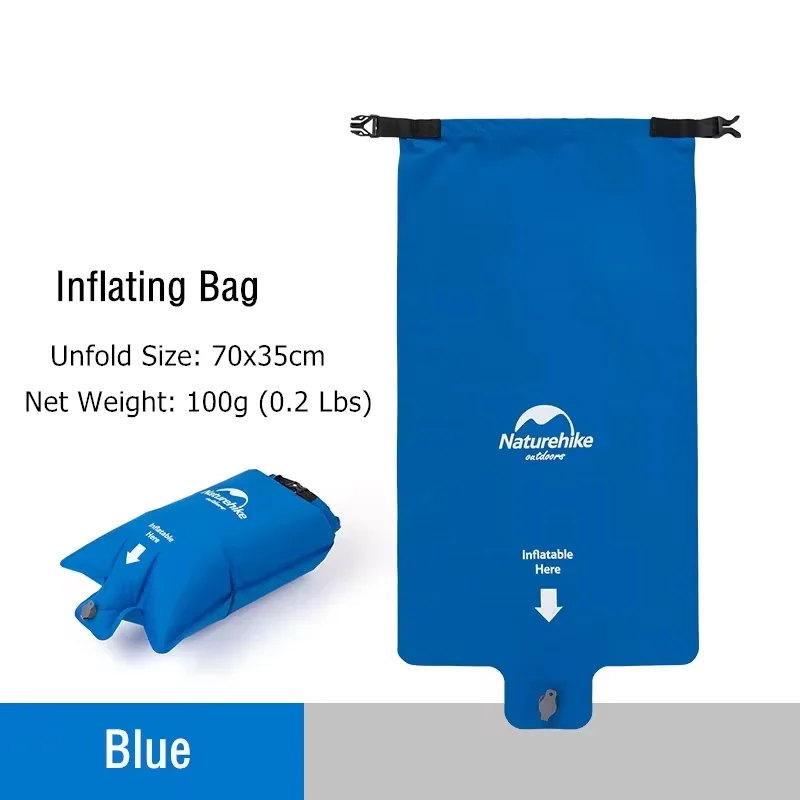 Colchón Inflable para Camping Naturehike FC-10, Colchoneta Ultraligera, Colchón de Nailon para Dormir