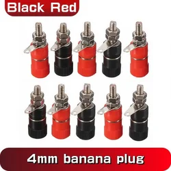 1 Pair (RED + BLACK) Binding Posts Terminals 4mm Banana Plug Socket 4mm Terminal Connector for Amplifier Arduino