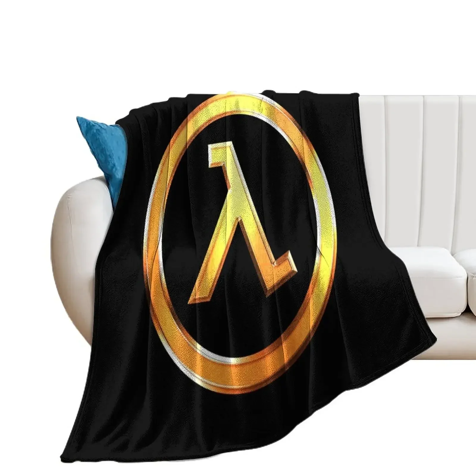 

Half Life Lambda Symbol (Variant) Throw Blanket Decorative Throw blankets and throws Warm christmas gifts Blankets