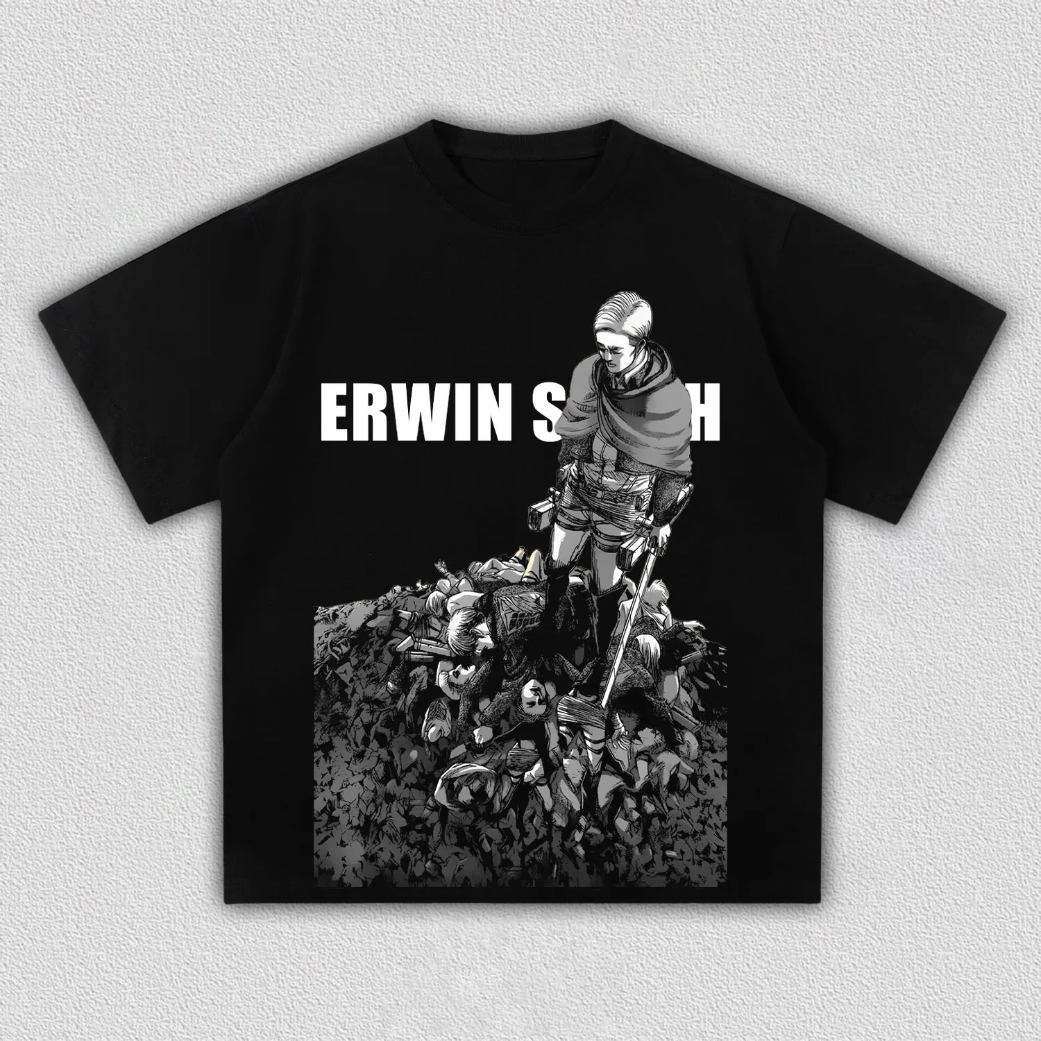 Attack on Titan Erwin Smith Anime Printing T-shirt Men's Clothing Women's 2026 Summer New High Quality Cotton T Shirt