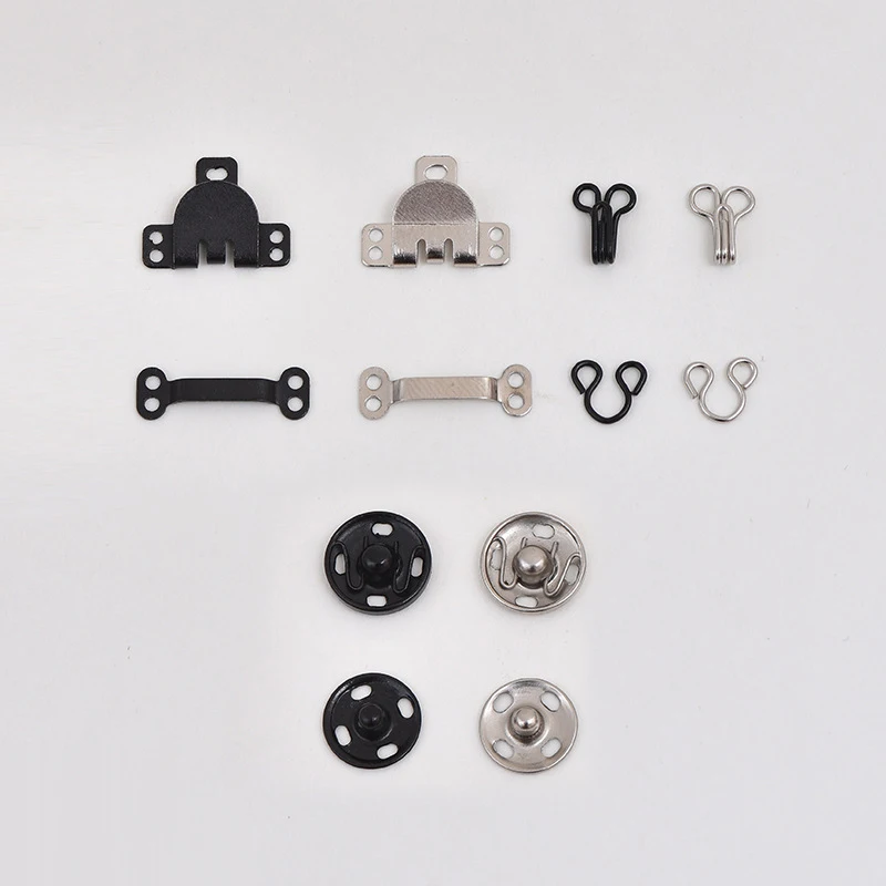 New Sewing Hooks And Eyes Set Sew-on Snap Buttons DIY Clothing Button Sewing Closures Snaps Kit For Clothes Bags Sewing Craft