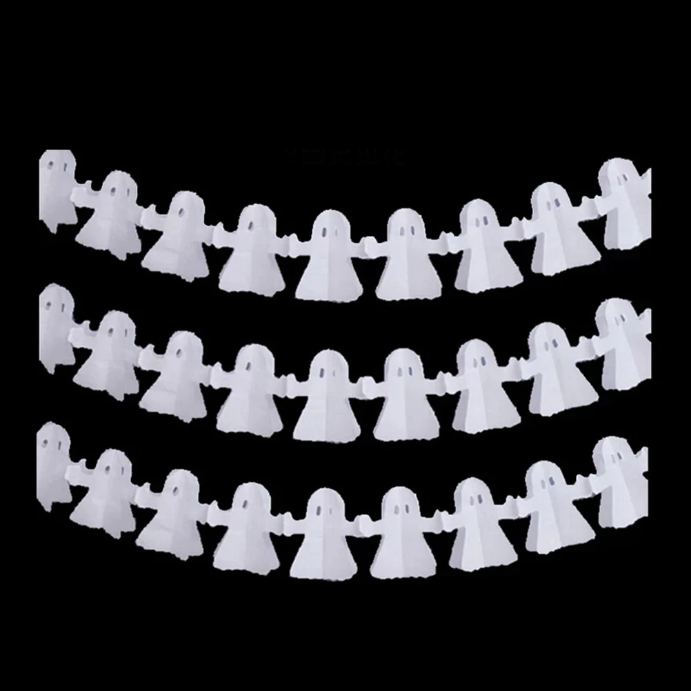 

6pcs Halloween Paper Banner Decorations Colorful Garland For Party Wall Hanging Festival Decoration Unique Bunting Garland