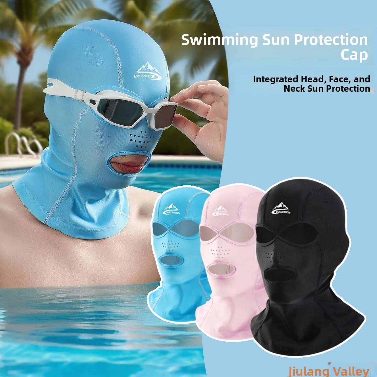 

Unisex Swimming Sun Protection Face Mask Full Face Waterproof Diving Beach Head Cover Protection Neck Cover for Men And Women