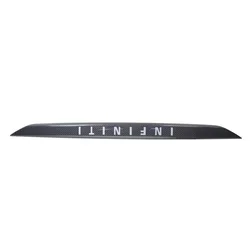 Real Dry Carbon Rear Trunk Trims Tailgate Door Trims with logo For Infiniti Q50 Q50S 2018up
