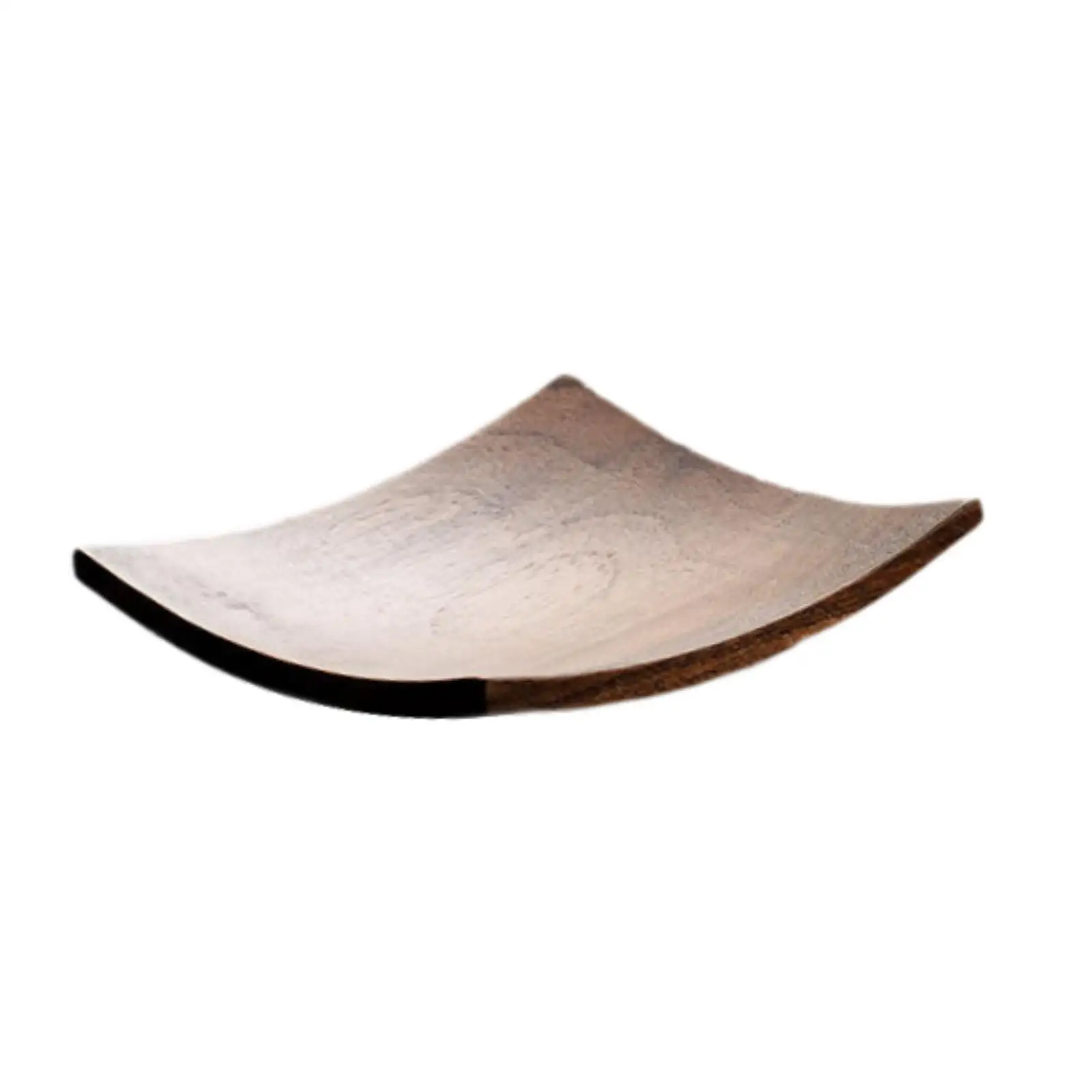 Elegant Walnut Wood Serving Tray Decorative Table Center Platter for Tea Party Dining and Snack Display