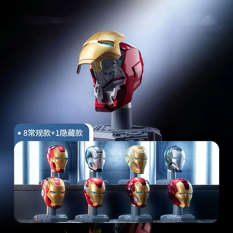 MORSTORM Tony Stark Iron Man Helm MK7 MK15 MK46 MK85 MK42 MK21 MK16 Anime Figur Modell Montage Spielzeug Blind Box Weihnachten Geschenk – Detail 3