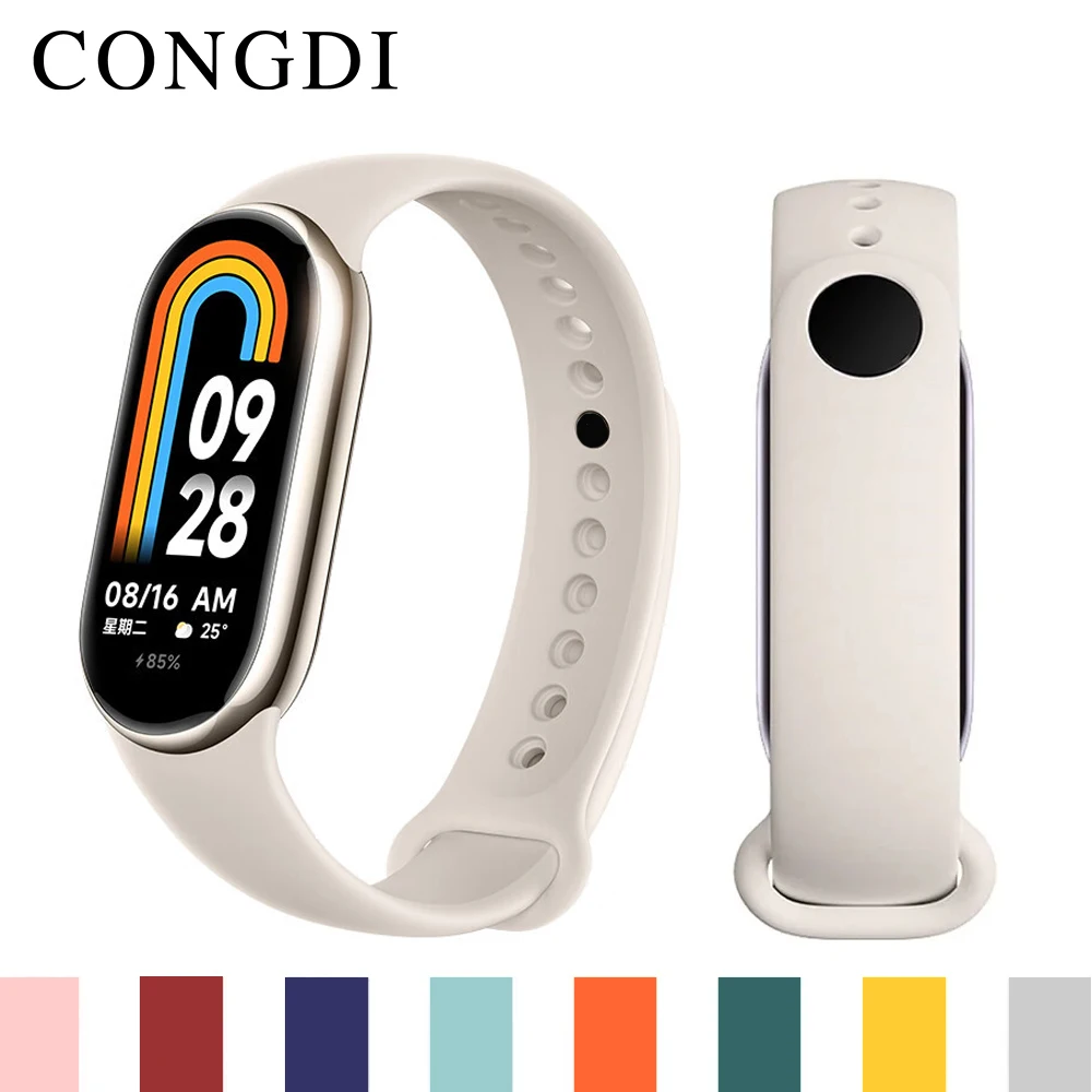 Strap for Mi Band 8 Bracelet Xiaomi Mi Band 8 Strap Silicone Sport Smart Bracelet For Wristband Mi Band 8  Replacement Wristband