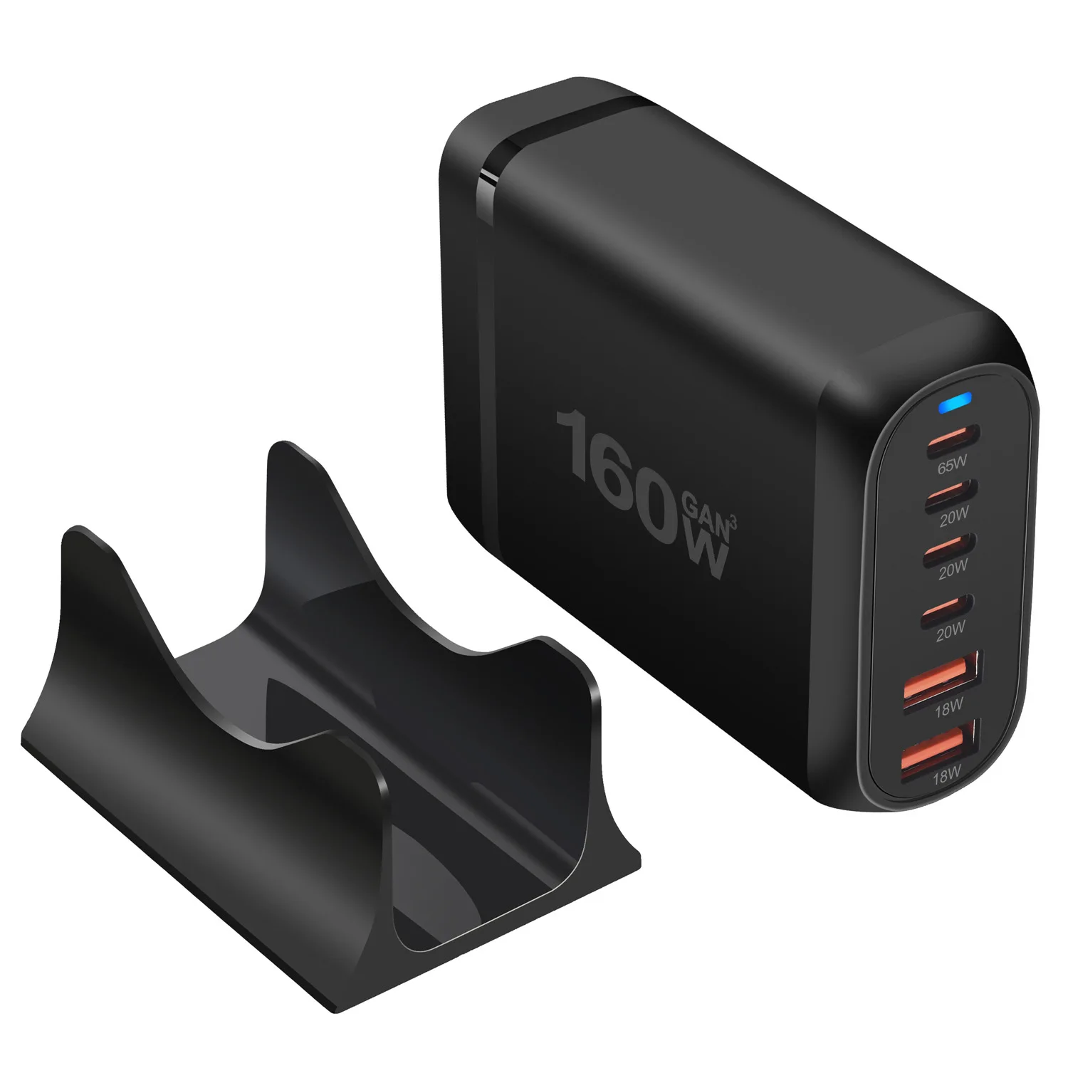 Imagem -02 - Carregador Rápido Usb tipo c 160w Gan Fast Charge 3.0 Carregador Móvel Carregador Usb tipo c pd de Portas Tablet Conveniente para Carregar