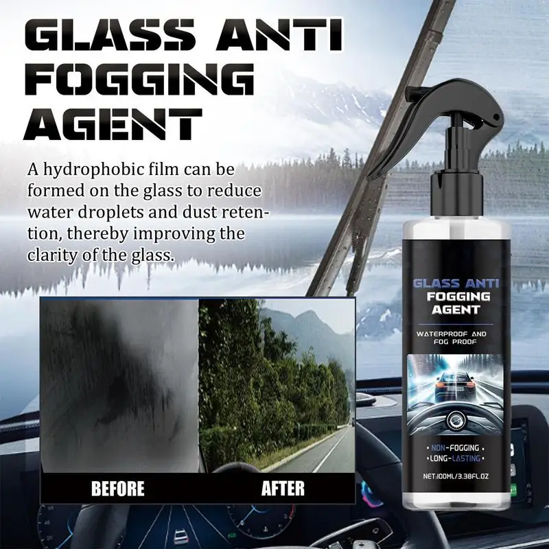 

Car Glass Oil Film Cleaner Windshield Washer Fluids 100ml Glass Film Removal Clear Vision Oil Film Removal Agent for Eyeglasses