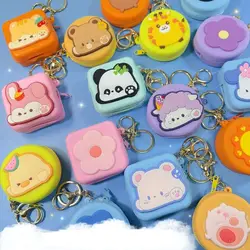 Cute Silicone Coin Purses Zipper Small Pendant Keychains Pouch Portable Cartoon Item Bag Female