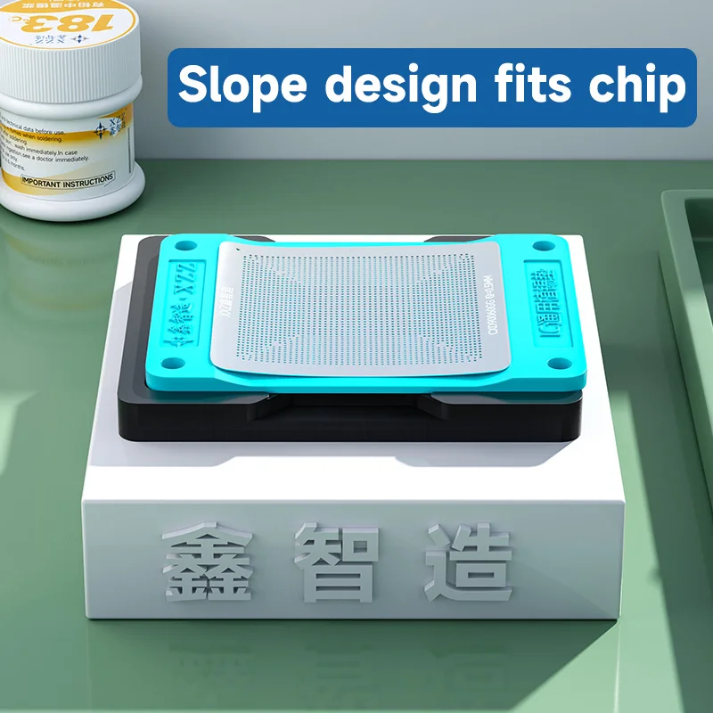 XZZ XINZHIZAO Tappetino in silicone resistente alle alte temperature Tappetino in stagno per piantagione IC universale con piattaforma magnetica in stagno con base magnetica