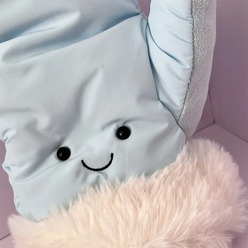 Pupazzo a Mano di Alta Qualità, Guanti Senza Dita Divertenti, Ornamento da Scrivania, Regalo Invernale Caldo, Collezione con Borsa