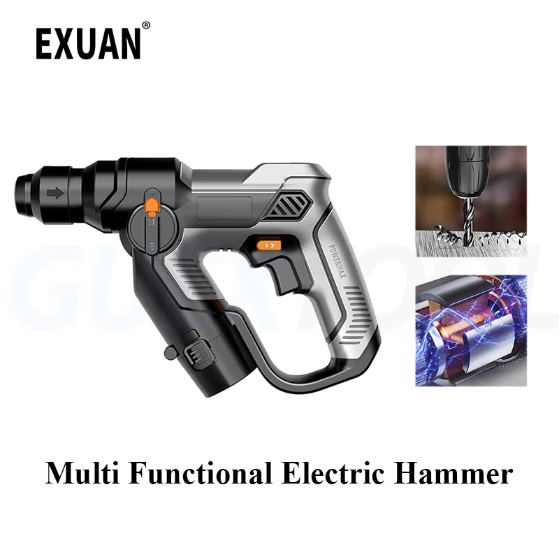 

Multi Functional Electric Hamme Concrete Hammer Industrial Grade Impact Drill Household Electric Screwdriver Wood Metal Drilling