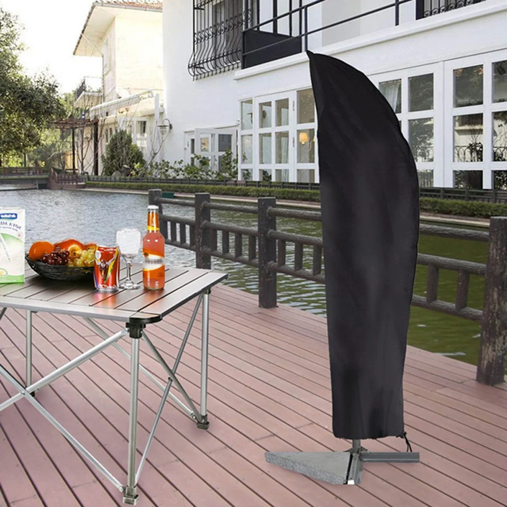 

1pc Waterproof Oxford Cloth Parasol Covers Dustproof Outdoor Uv Protection Sunshade Cover For Patio Beach 118X55Cm All