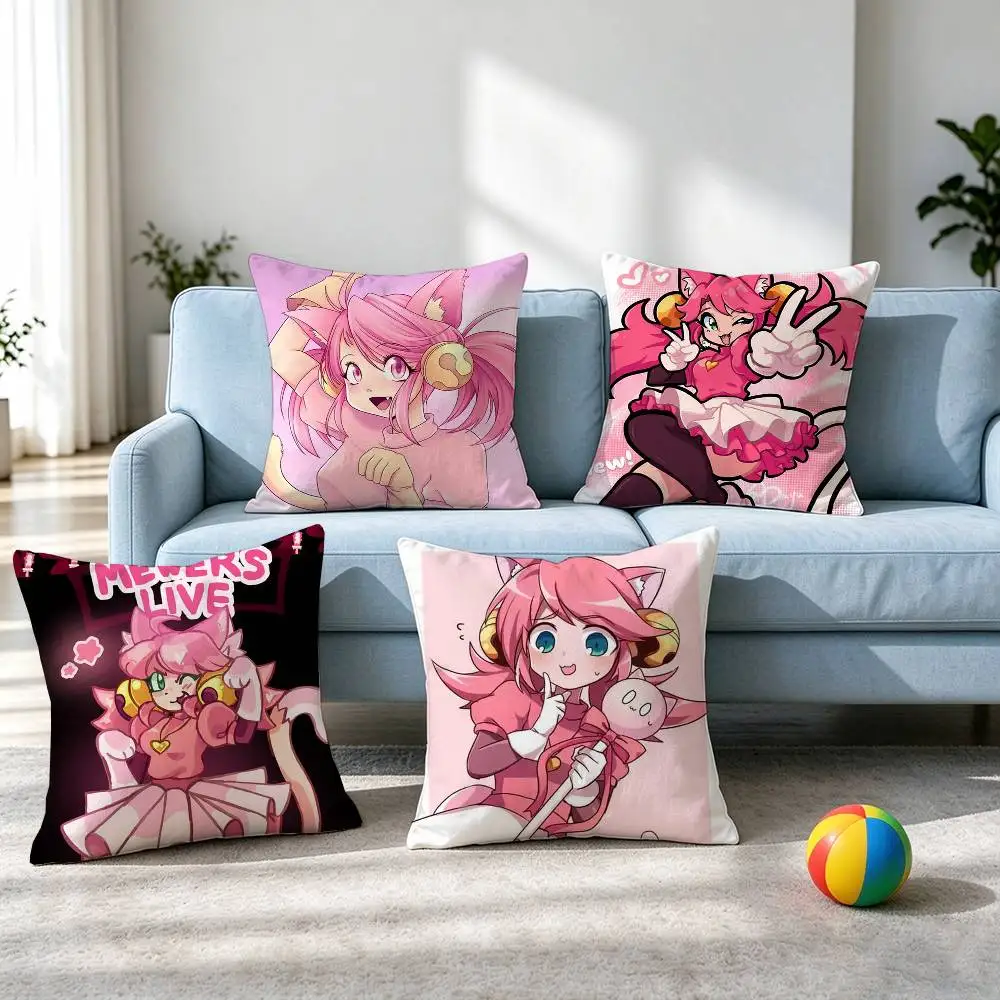 Mad Mew M-Mew Undertale  Pillow Case Square Double-Sided Sofa Cushion Cover Bedroom Bedside Pillow Gift