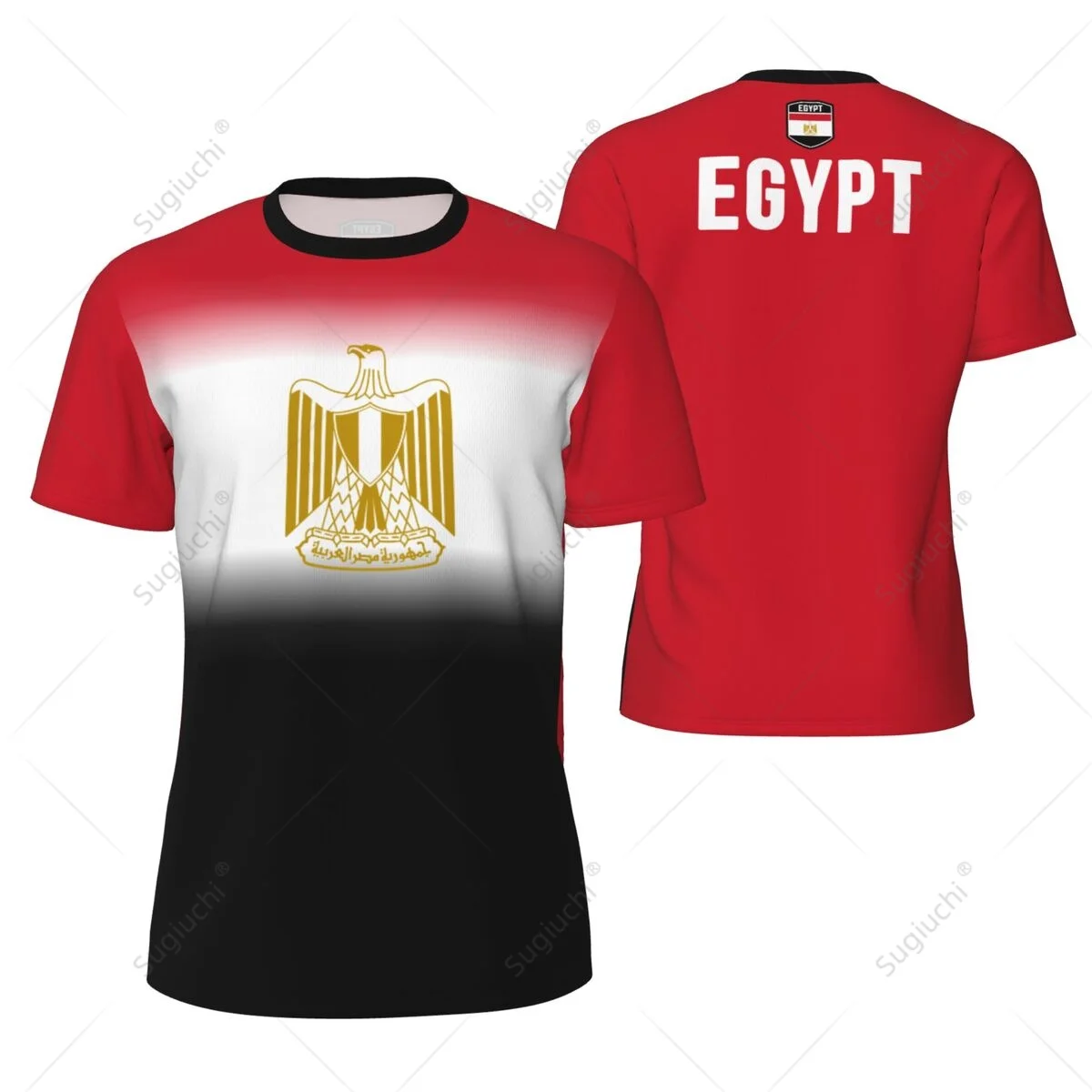 Sports Mesh T-shirt Egypt Flag For Running Bike Soccer Tennis Football Fitness Tees 3D Printed Custom