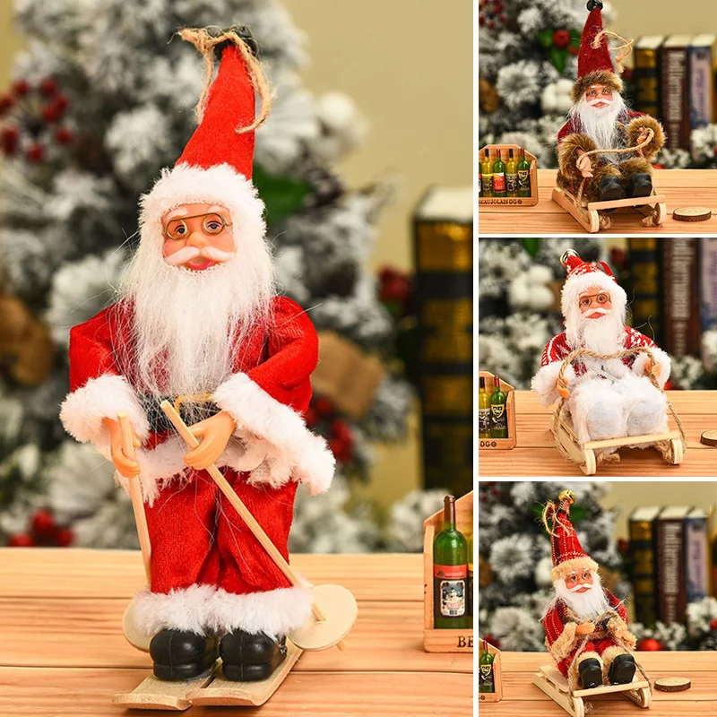 Cute Santa Claus Ornaments Handmade Toy Christmas Party Home Decoration 19/20/22cm Santa Claus Ornaments Cute Handmade Toy