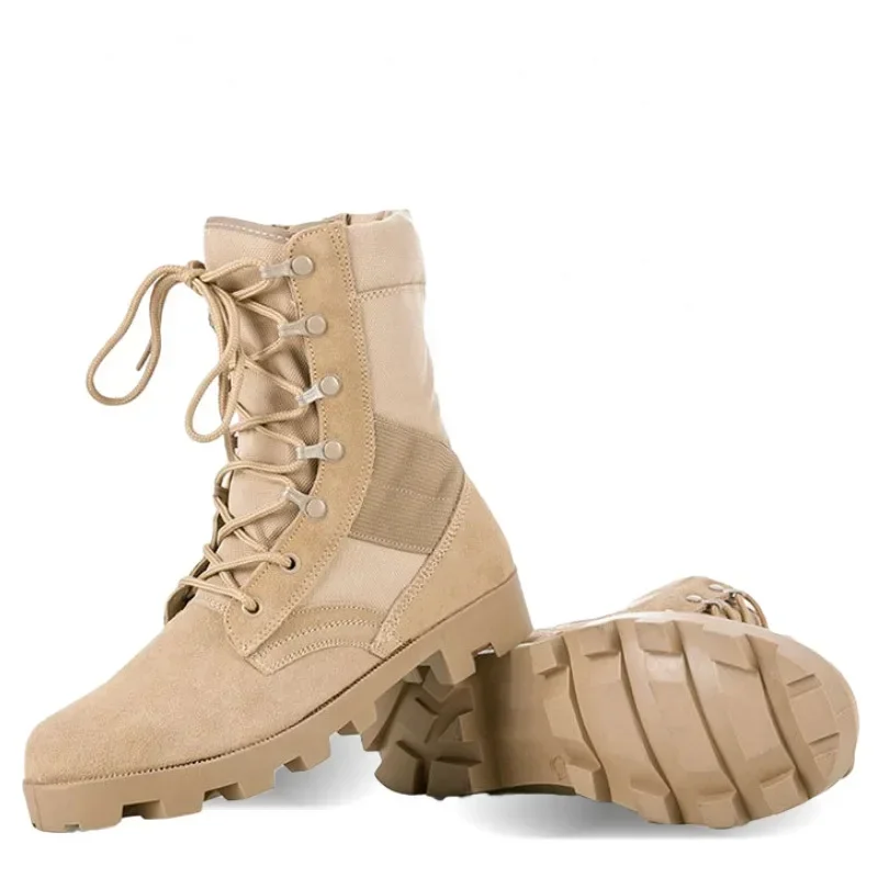 Mens High-top Boots Outdoor Non Slip Hiking Boots Classic Military Tactical Booties Lace Up Desert Ankle Boots Botas Para Hombre image 3