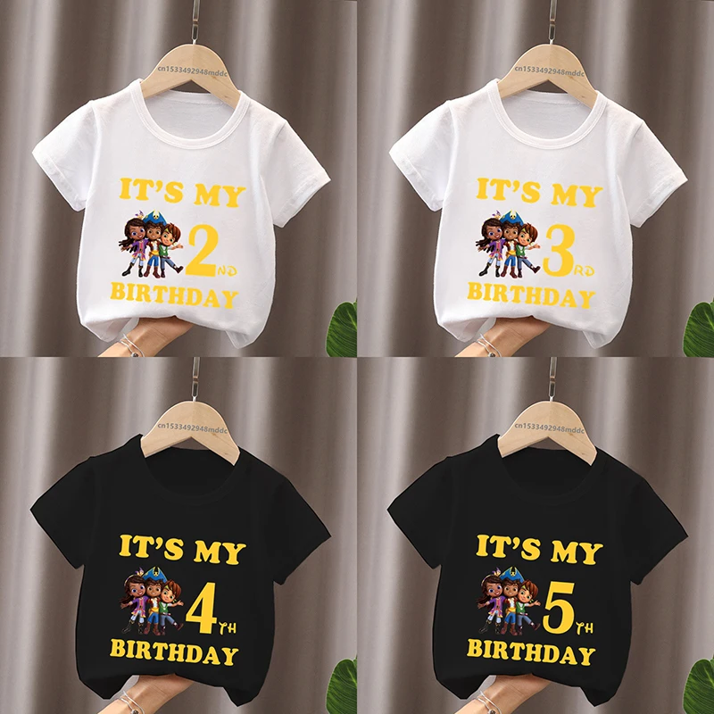 

It's My 1 2 3 4 5 6 7 8 9 Years Birthday Boys Girls T shirt Santiago of The Seas Print Kids Clothes Funny Baby Children T-Shirts