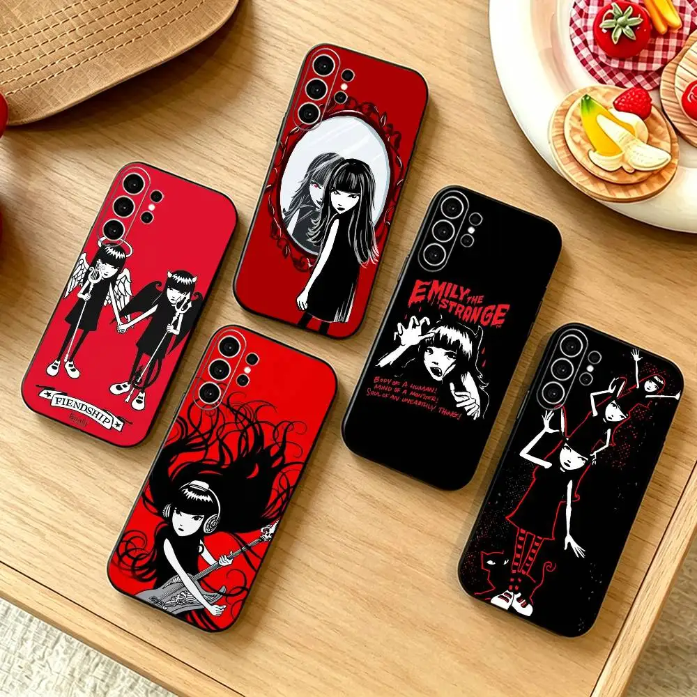 Emily the Strange Phone Case For Samsung S25,S24,S21,S22,S23,S30,Ultra,S20,Plus,Fe,Note,10,9,5G Black Cover