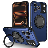 Luxury Armor Rotating Magnet Magnetic Folding Stand Phone Case For iPhone 17 16 15 14 13 12 11 Pro Max Shockproof Bumper Cover