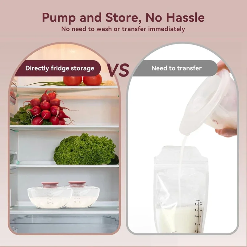 2 Pack Breastmilk Pump Storage Bottles for Upgraded M9 Milk Breast Container Breastfeeding Essentials Retail