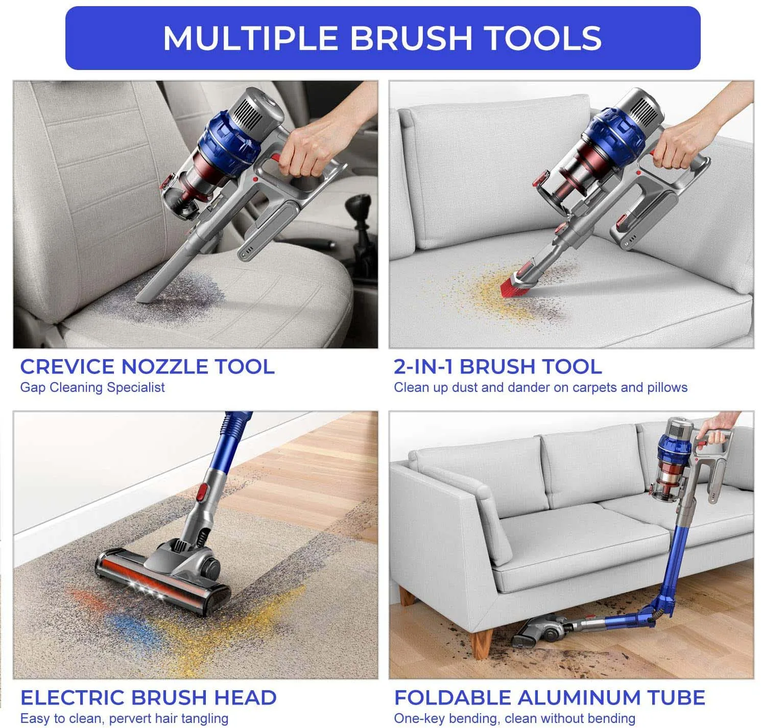 2024 Top Seller Home Electric Floor Cyclone Rechargeable Battery Stick Upright Wireless Cordless Handheld Vacuum Cleaner Home