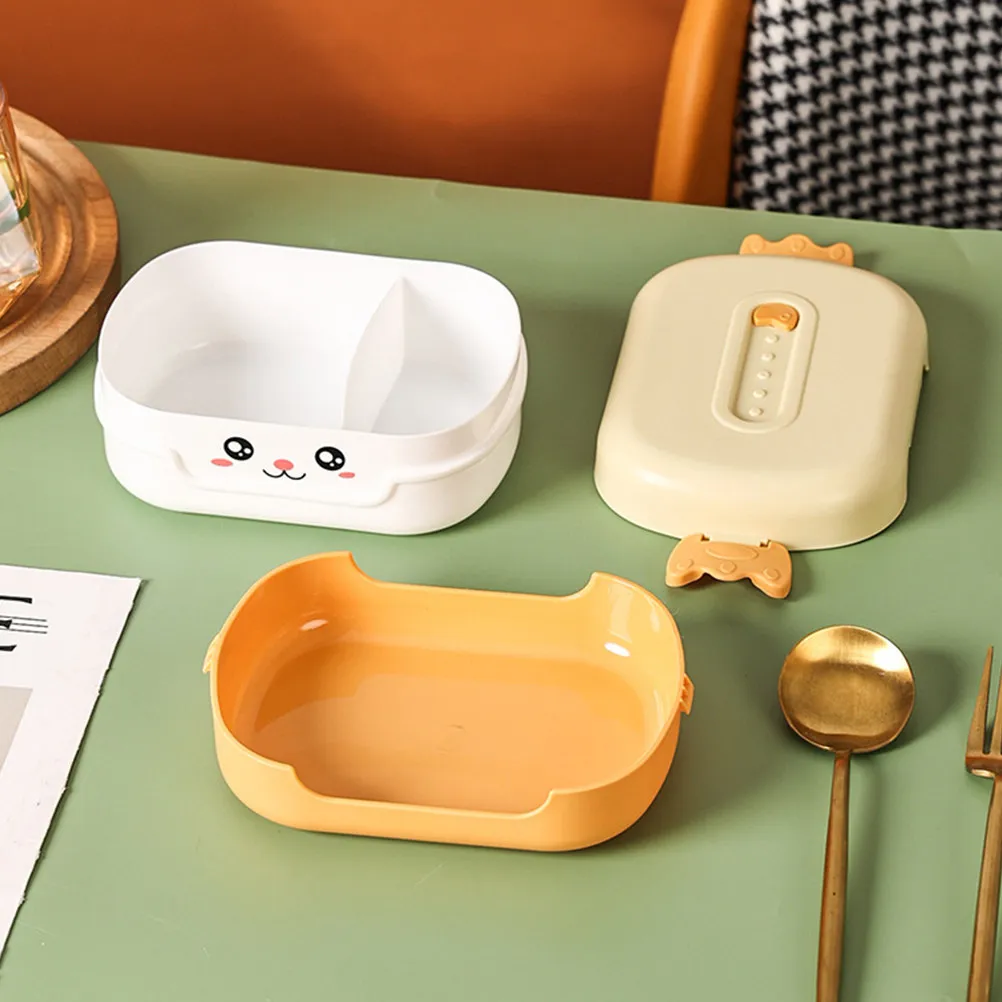 Bento Box Polypropylene Leakproof Multi Compartment Portable Lunch Container for Fruits Snacks Desserts