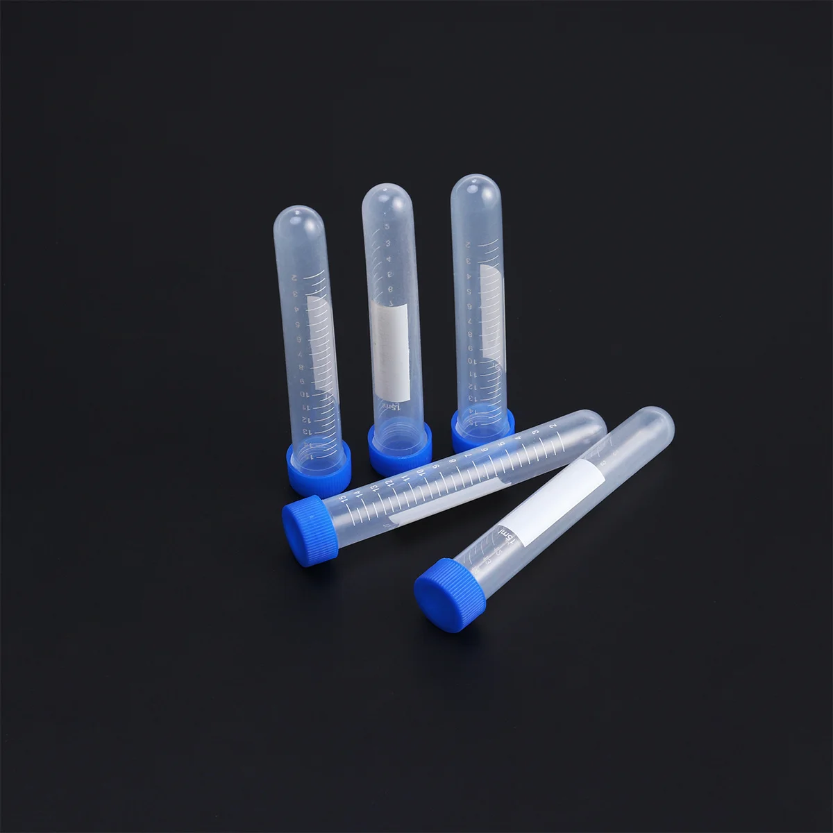 

50Pcs 15ml Round Bottom Tubes Leakproof Screw Cap Sample Storage for Liquids Beads Essential Oils Lab