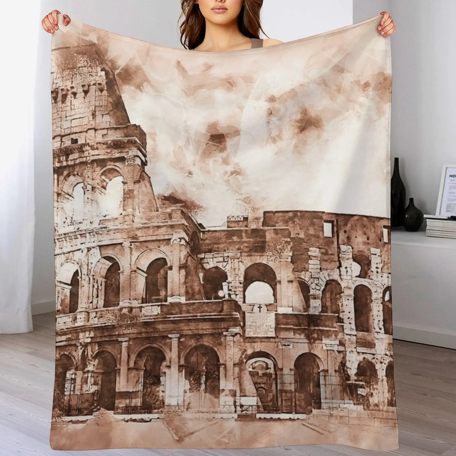 Colosseum, Rome Throw Blanket funny gift Hairy Blankets