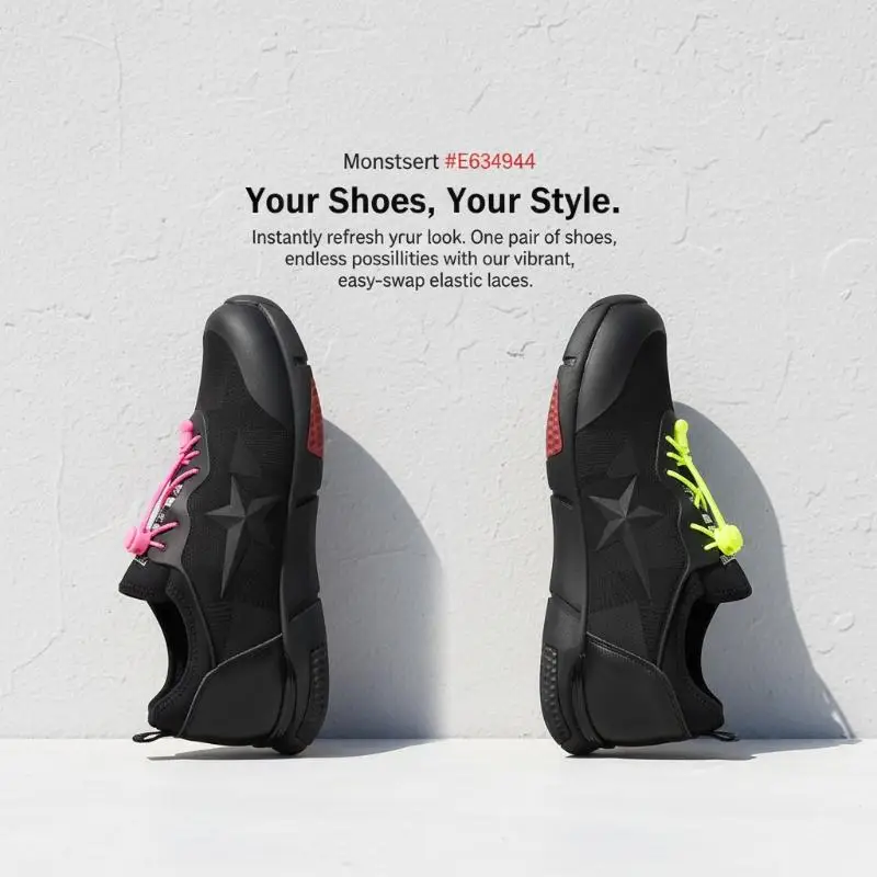 No Tie Elastic Shoelaces 2Pcs One Size Fit All Locked Lazy Laces for Sports Casual Sneakers All Age Groups Daily