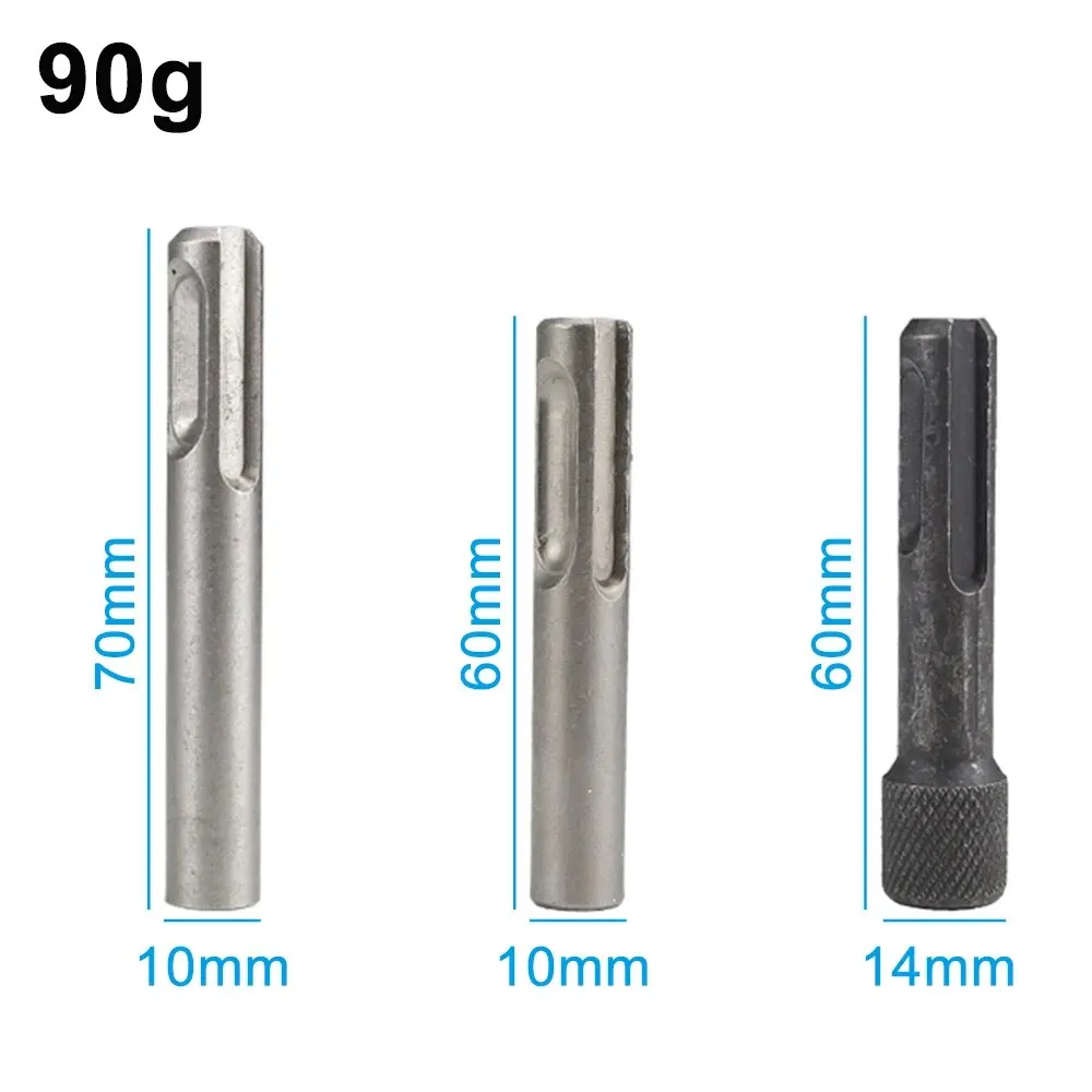 3PC Two Pits Two Slots SDS Internal Hexagonal Extension Sleeve Electric Hammer Impact Drill Bit Conversion Joint Tool Set