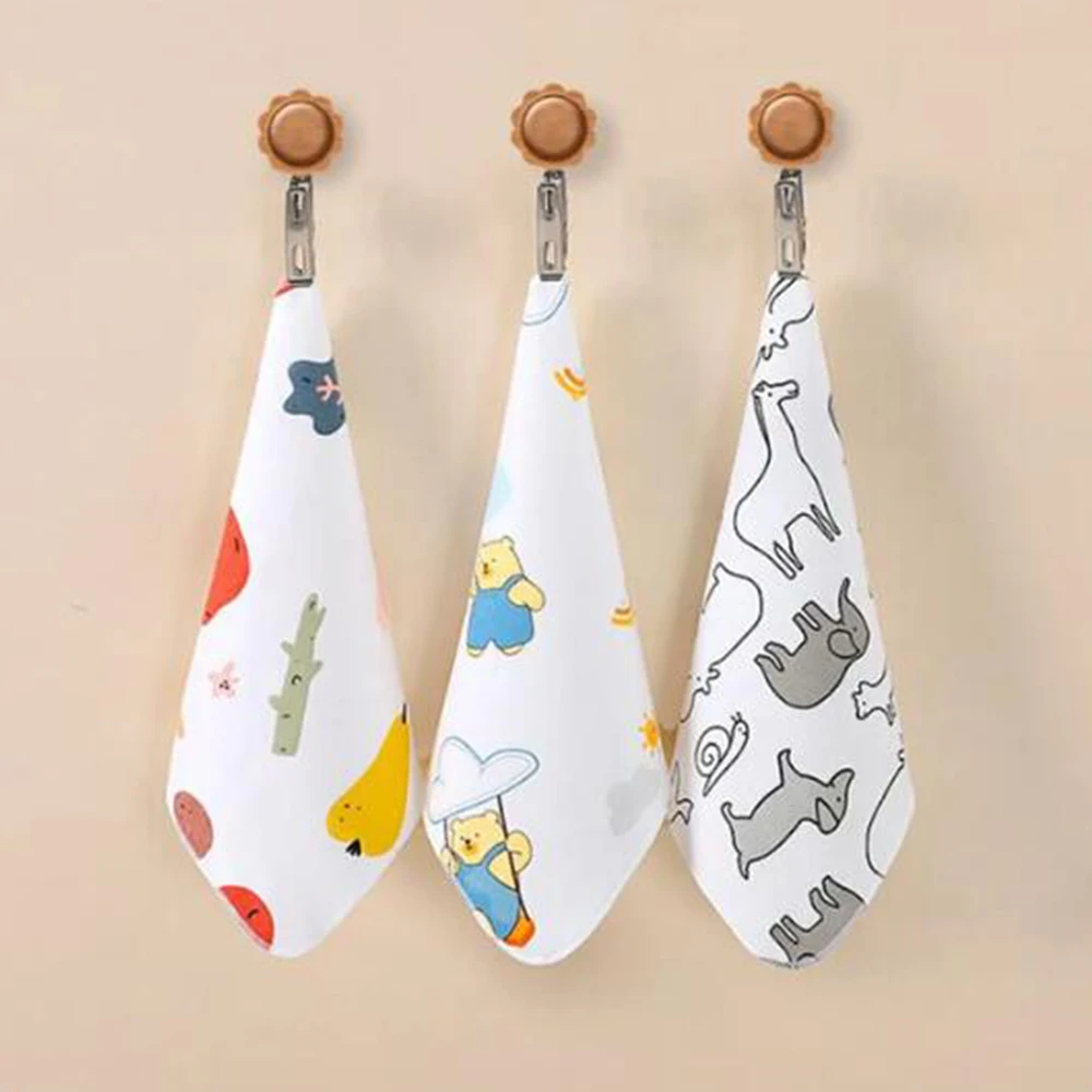 3 Pieces Baby Face Towel Cotton Cute Saliva Towel Burp Cloth Set Newborn Baby Stuff