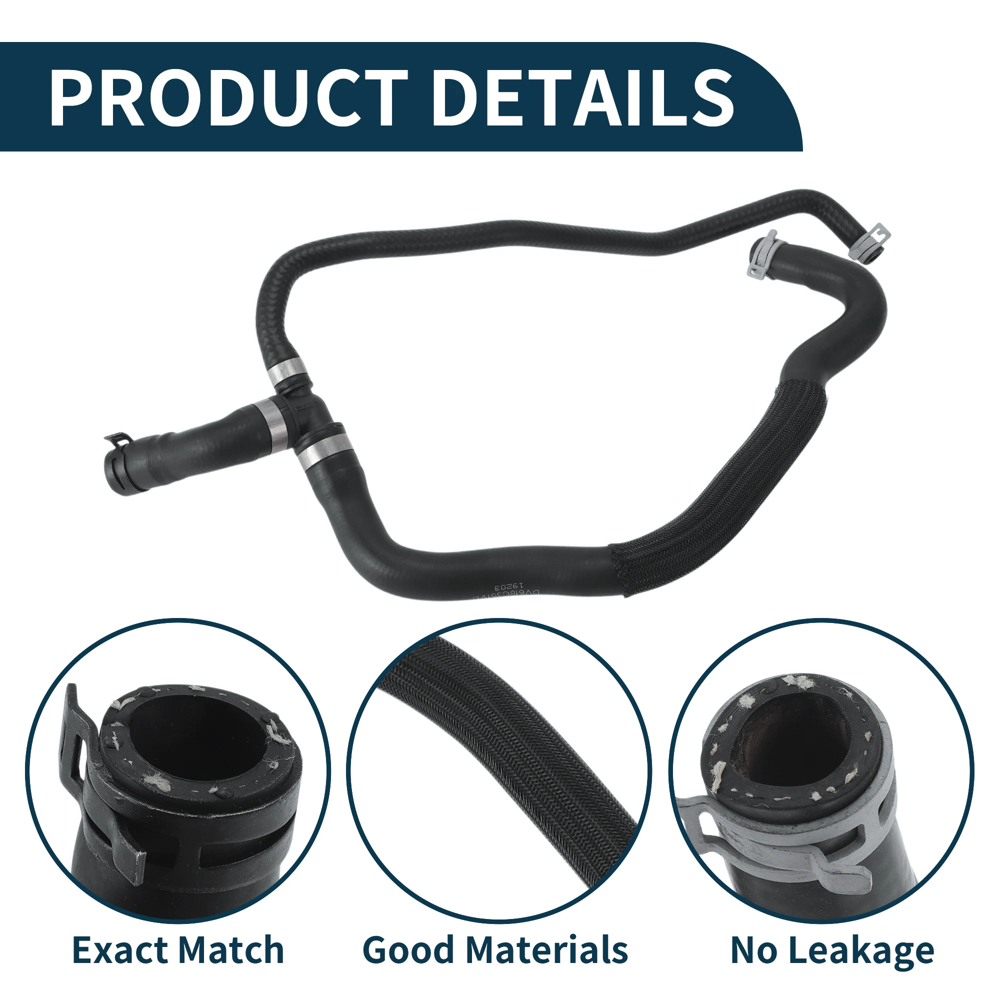 

UXCELL Radiator Hose Heater Hose Radiator Outlet Hose Pipe No.DV618C351VE for Ford Focus 2015 Rubber Heating Water Pipe Black