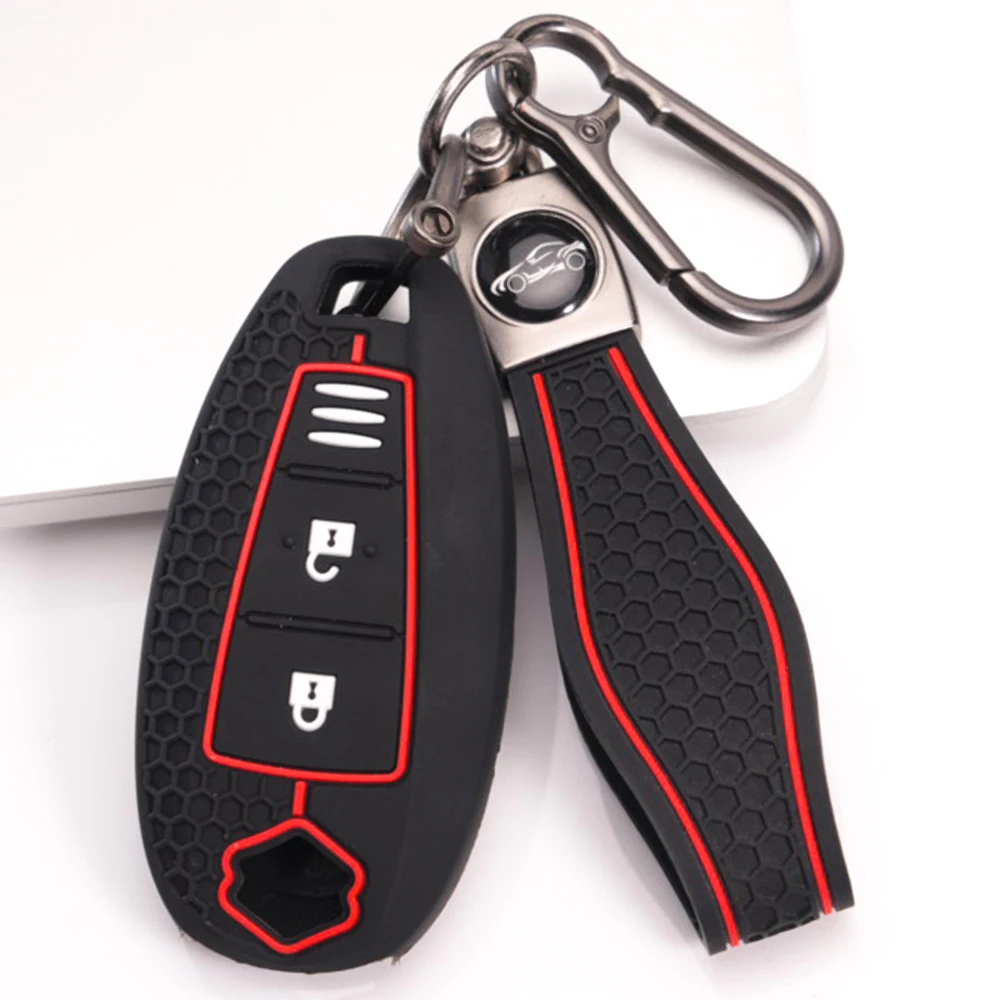 Key Fob Case With Wrist Strap For Suzuki Swift Vitara SX4 Baleno Ciaz Ertiga Ignis Kizashi S-cross Alivio Smooth Finish Premium