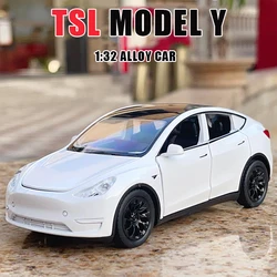 1:32 MODEL Y SUV Alloy Car Model Diecasts Toy Vehicles Simulation Metal Cars For Children Car Decoration Christmas Gifts Boy