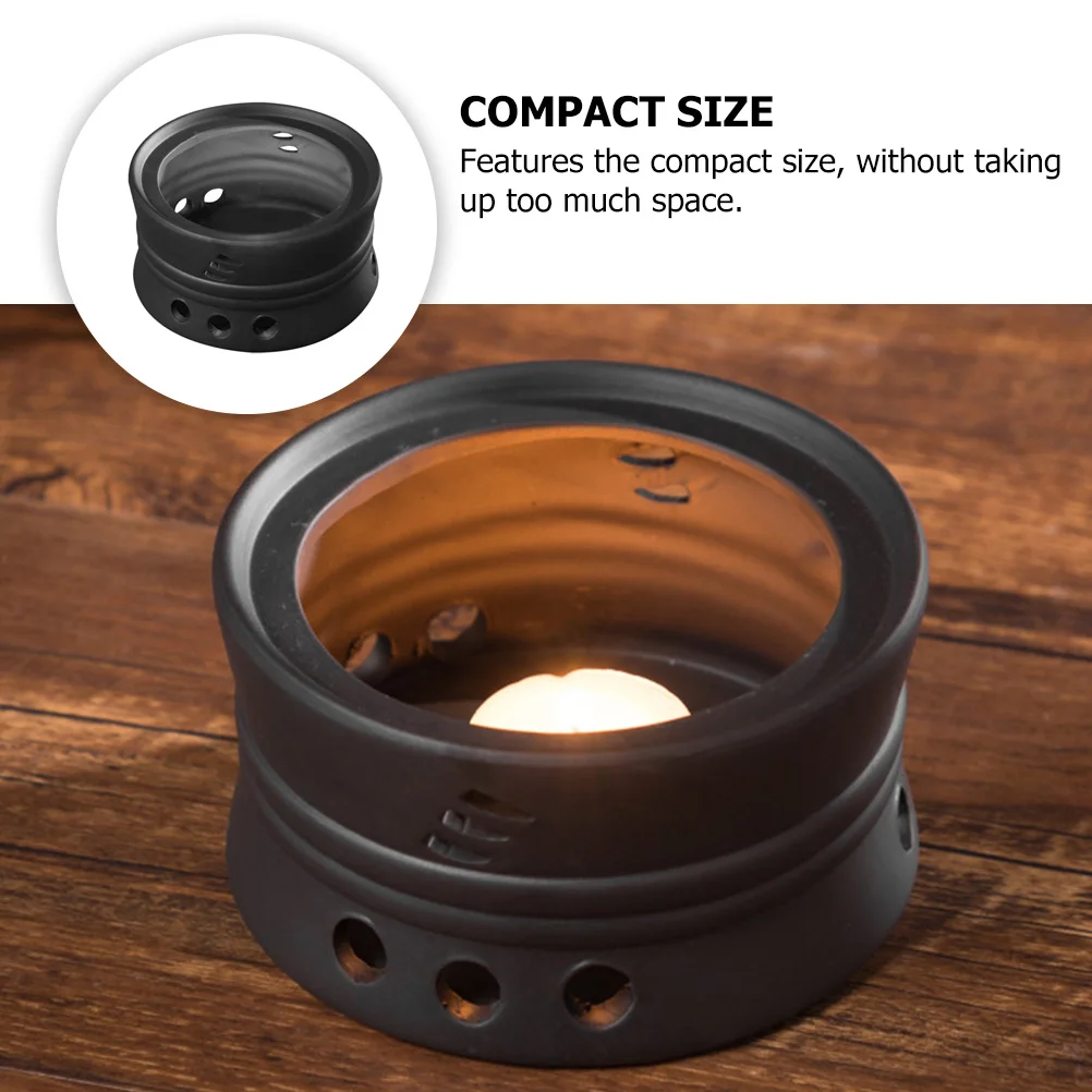 

Tea Warmer Ceramic Teapot Pedestal Hollow Structure Universal Heater Compact Size Practical Home Office Tea House Coffee